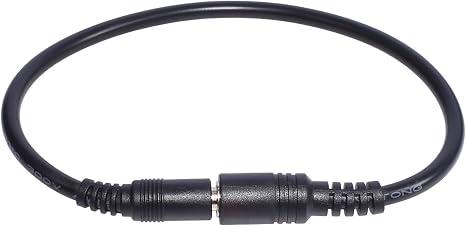 Black 6.5x4.4mm Extended Line Power Cable 6.5x4.4mm for Notebook Short Extension Cord 18AWG 120W Black 6044 Power Supply Cord Power Cords Cables (30cm) (Pack of 2)