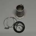 1-1/2"(38mm) Boat Gas/Fuel Deck Fill/Filler with Keyless Cap1.5inch Stainless Steel Deck Filler Marine Hardware for Boat, Yacht, Caravan, Mirror- Polished Head