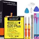 Galaxy S20 Plus Battery, (Upgraded) MAXBEAR 5000mAh 3.85V Li-Polymer Replacement Battery EB-BG985ABY for Samsung Galaxy S20 Plus SM-G985 SM-G985F S20+ 5G with Repair Tool Kit