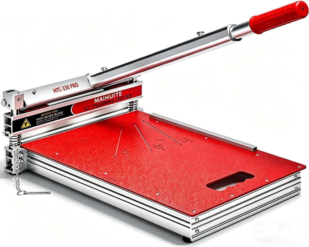 17mm Thick Professional Heavy Duty Floor Cutter,13" Vinyl Plank Cutter Flooring Tool for Fast, Dust-Free Cuts on LVP,LVT,SPC, Laminate | Easy-to-Use, Adjustable-Angle Cuts, Improve Efficiency