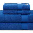 Dark Royal Blue Towel Set, Pack Of 4, 30 x 54 inch, 16x26 inch 