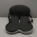 Memory Foam Seat Cushion,Office Chair Cushion with Lumbar Support for Back Pressure Relief, Car Seat Cushion with Adjustable Strap,Sciatica Pad Cushions for Car,Truck, Desk,Gaming Chair (Black + Grey)