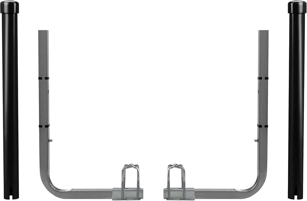 JY PERFORMANCE Boat Trailer Guide-ons, 40"/48" Adjustable, 2PCS Rustproof Electro-Galvanized Steel Trailer Guide ons, Trailer Guides with Black PVC Pipes, for Ski Boat, Fishing Boat, Sailboat Trailer