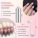 Heart Magnet for Cat Eye Gel Polish, 5 Pack Cat Eye Magnet for Nails, DIY Manicure Kit with Y-Shaped Guide Sticks, Professional Nail Magnet for Home and Salon Use