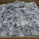 EHEYCIGA Fluffy Dog Crate Bed for Extra Large Dogs, Plush Faux Fur Pad, Calming Anti Anxiety XL Bed for Crate, Washable Soft Warm Dog Mat with Non-Slip Bottom, Grey