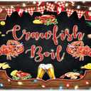 72x43inch Crawfish Boil Backdrop Seafood BBQ Photography Background Adult Kids Summer Lobster Party Decorations Picnic Banner Photo Booth Props