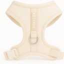 Premium No Pull Adjustable Dog Harness Neoprene Luxury Breathable Lightweight Small Medium Dogs Comfortable Puppy Training Vest 2 Leash Clips Walking & Control (Cream, M) (M: Neck=15.4-20.1''/Chest=18.1-24.4'')