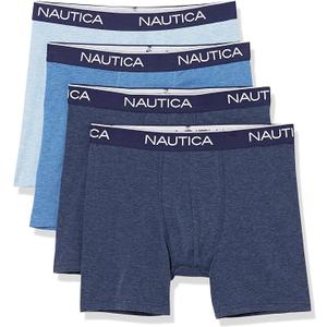 Nautica mens 2 Pack Heather Stretch Boxer Briefs, L