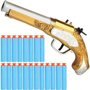 Toy Pirate Foam Blaster for Kids with Soft Foam Darts 20pcs Themed Pirate Buccaneer Costume Accessory for Boys 3 Years Old and Up