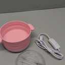 Silicone Wax Warmer for Hair Removal, Foldable Hot Wax Melter Machine for Hard and Soft Wax Beads, 18.6oz Electric Waxing Kit Fast Heating Silicone Pot for Full Body, Legs, Face, Eyebrows & Bikini (Pink Circle)