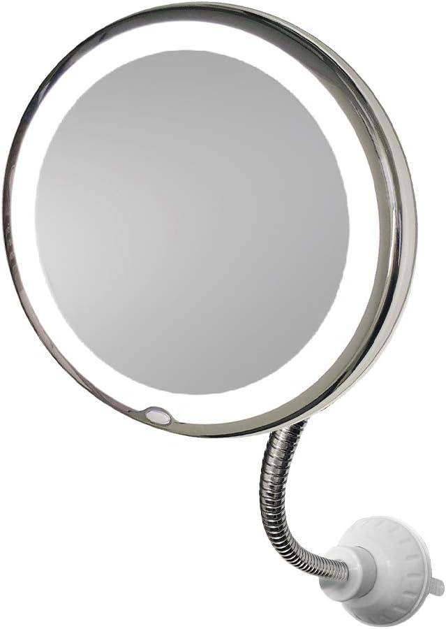 5x Magnification 7 Make Up Round Vanity Flexible Mirror for Home, Bathroom use with Super Strong Suction Cups As Seen On TV
