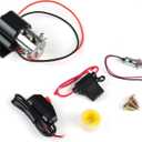Universal Front Brake Line Lock Kit Electric Solenoid Launch Control System for Drag Racing or Hill Holder (Black)