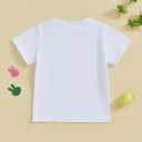 Toddler Boys Girls Easter T-Shirt Short Sleeve Bunny Outfits Kids Funny Rabbit Letters Graphic Cotton Tee Top