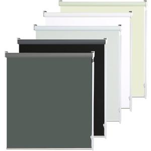 Allbright 100% Blackout Cordless Roller Shades for Windows, Thermal Insulated UV Protection, Window Roller Blinds for Home, Bedroom, Kitchen, Bathroom, 34" W x 72" H, Dark Grey