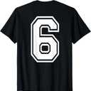 67 Six Seven Meme Matching Halloween Costume (On Back) T-Shirt, Black 