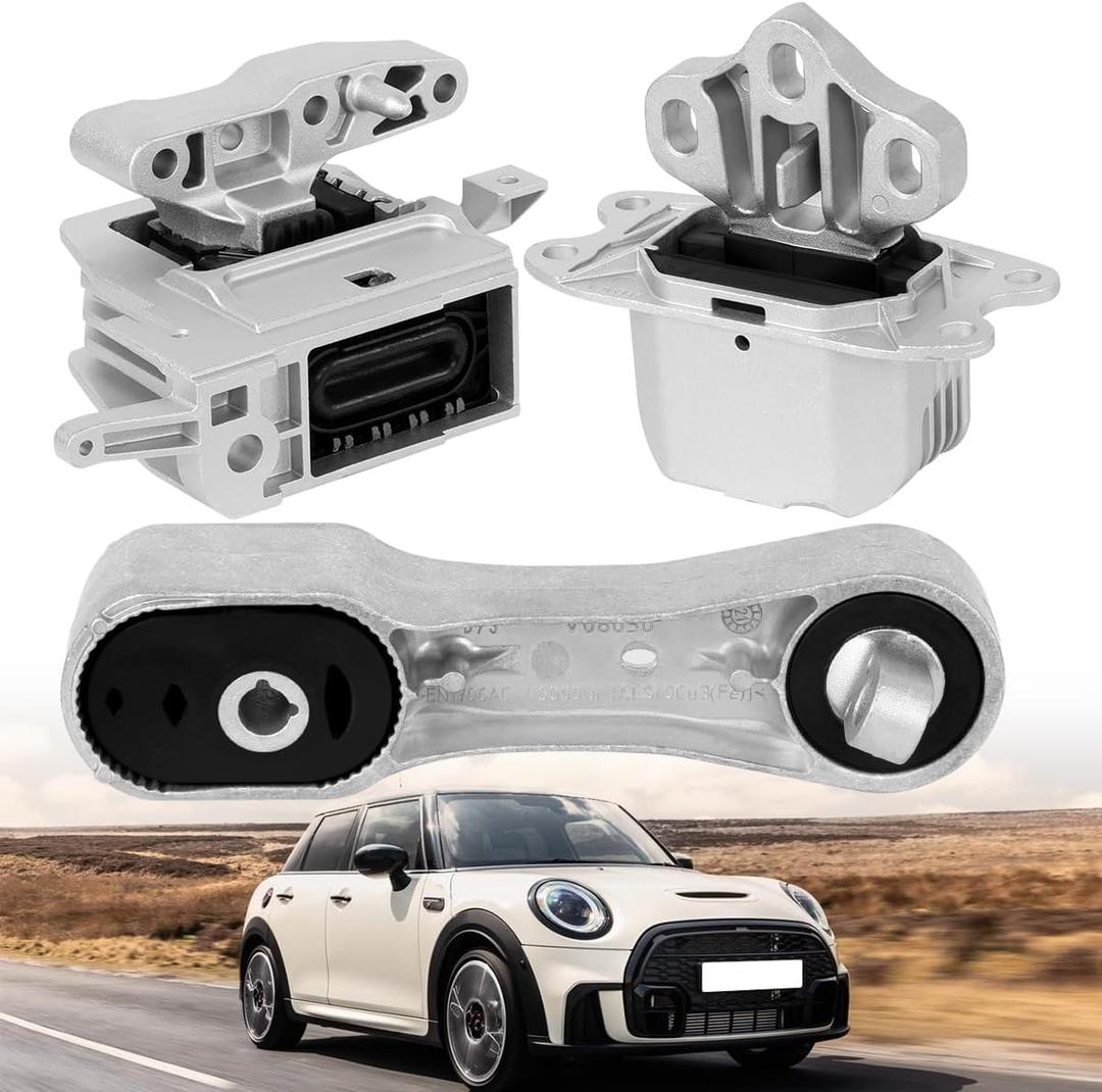 3PCS Engine Motor Mount & Transmission Mount Set Compatible with Mini Cooper 2014-2022,for Cooper Clubman 2016 -2022,for Cooper Countryman 2014-2023 1.5L 2.0L,X1 16-22,X2 18-23,228i M235i 20-23 2.0L