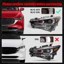 Huray Headlight Assembly for Mazda CX-5 CX5 2022 2023 2024 w/o AFS LED DRL LH Front Projector Headlamp OE Factory Replacement for KPF151030 Left Driver Side