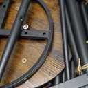 MAHANCRIS Bar Stools, Set of 2 Bar Chairs with Backrest and Footrest, 26" Tall Counter Stools, Metal Frame, Adjustable Feet, Easy Assembly, for Kitchen, Living Room, Pub, Rustic Brown BAHR6001