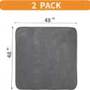 LOOBANI 2 Packs Extra Large Reusable Dog Mat for Floor, Non-Slip Washable Pee Pad for Dogs, Fast Absorbent Pet Whelping Pads, Puppy Playpen Mat for Incontinence, Housebreak, Crate, 48x48in, Gray