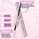 Uilulu Lash Cluster Glue, Lash Bond and Seal for Eyelash Clusters Black 2-in-1 Glue DIY at Home Use Hold Long-Lasting Eyelash Adhesive(7ml+7ml)