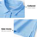 Boladeci Women's Golf Polo Shirts Short Sleeve UPF 50+ Sun Protection 4-Button Tennis Collared Shirts (Blue, S)