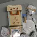 Tiny Land Kids Coffee Maker Wooden Kitchen Toys - 17Pcs Toy Coffee Maker Playset - Wooden Play Toys, Play Kitchen Accessories for Girls & Boys