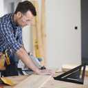 7 Inch Plastic Carpenter Square, Triangle Square, Measuring Tool for Carpentry , Engineering, and Construction