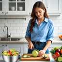 5.3QT Salad Spinner Large,Stainless Steel Lettuce Spinner,Fruit Vegetables Wash Bowl with 5 Blade Slicer,Egg Yolk Strainer Slicer Shredder,Kitchen Colander for Salad Make and Food Washing