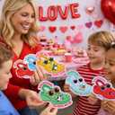 Valentine's Day Exchange Cards - 36 Sets Valentine Activity Card with Shoe Charms Bulk for Kids - Funny Valentine Exchange Card for Classroom Class Gifts Goodie Bag Party Favors