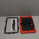 SEYMAC stock Case for Samsung Galaxy Tab A9+ Plus 11'', Full-Body Drop Protection Case with Screen Protector Pencil Holder [360 Rotating Hand Strap] &Stand, Red+Black