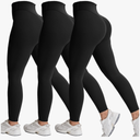 Aoxjox High Waisted Workout Leggings for Women Tummy Control Buttery Soft Yoga Metamorph Deep V Pants 26", 1 Pcs