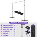 Backdrop Stand Heavy Duty 10x10Ft, Adjustable Metal Frame Pipe and Drape,Background Stand for Wedding Birthday Party Decorations