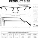 3 Pack Bifocal Reading Glasses for Men,Lightweight Metal Half Frame Clear Top Bi-focal Readers with Spring Hinge+2.50