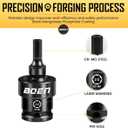 BOEN 8-Pieces Universal Hex Bit Driver Impact Socket, 1/2" Drive SAE Size (1/4", 5/16", 3/8", 7/16", 1/2", 9/16", 5/8" and 3/4") With Socket Rail, CR-MO Steel
