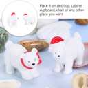 9Pcs Christmas Miniature Polar Bear Adornment Creative Bear Micro Landscape Ornament Desktop Decoration (Random Style) Home Decor