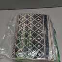 Moroccan Washable Rug for Entryway, 2x4 Black Distressed Non-Slip Door Mat Indoor Entrance, Soft Low-Pile Accent Rug Boho Area Rug for Bedroom Bathroom Kitchen