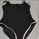 AI'MAGE Womens One Piece Swimsuit Ribbed High Cut Bathing Suit Color Block Sport Swimwear with Adjustable Strap XL