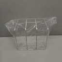 Magazine Holder, Clear Acrylic Magazine Rack, File Organizer for Office Desk, Book Organizer,-One-Piece-3 Vertical spaces,1 pack (B5)