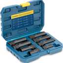 8 Piece Spline Lug Nut Master Key Set,Universal Locking Lug Nut Removal Tool for 5, 6, 7, 12 Spline & Hex Wheel Locks,Cr-Mo Steel