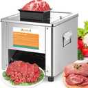 Newhai 850W Meat Cutter Cutting Machine 15mm Electric Meat Slicer Shredded Machine Stainless Steel 330lb/h for Boneless Pork Chicken Fish for Family Commercial Use (Meat thickness: 15mm/0.6inch)