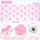 2 Pcs Pink Bow Table Runner, 28 x 118 Inch Pink Bow Tulle Table Runner 9.8 Feet Cute Gauze Dessert Tables Runners for Birthday, Party, Baby Shower, Wedding, Valentine's Day, 72 x 300cm