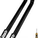 Refrigerator Black Door Handle Assembly Replacement Door Handle Set Compatible with GE Refrigerator Replace#: WR12X32350 WR12X48768 WR12X21196 AP6985343 PS12749320