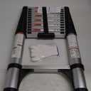 Telescoping Ladder, SocTone 12.5 FT Aluminum Lightweight Extension Ladder with 2 Triangle Stabilizers, Heavy Duty 330lbs Max Capacity, Multi-Purpose Collapsible Ladder for RV or Outdoor Work