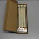 Flameless Cone Candle with Built-in Star String Light, 11-Button Remote Control, Timer, Battery Powered, Simulated Flame, 3-Pack Window Candle, Christmas Home & Wedding Decoration (Ivory) (White)