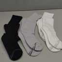 Hanes womens Supersoft Socks, Stretch No Show and Mid Crew Socks, 6-pairs (5-9, White/Black)