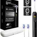 SAKYPRORAL Electric Toothbrush with AI Smart Screen for Adults Kids Teens | 150-Day Battery, Real-Time Brushing Map | Whitening Mode, 3-Min Timer, Travel Case | Family Sonic Toothbrush (G5S Black)