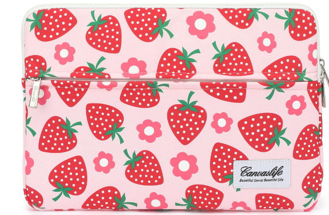 canvaslife Laptop Sleeve 15 Inch 15 Case and 15.6 Laptop Bag (Pink Check)