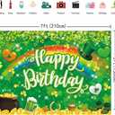 3 x St.Patrick's Day Birthday Backdrop Banner Lucky Green Shamrock Lrish Rainbow Photography Background Spring St. Patrick's Day Birthday Party Decorations Kids Baby Shower Photo Booth (7X5FT)