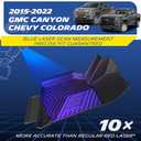 Michelin Vehicle Mat for 2015-2022 Chevy Colorado/GMC Canyon Crew Cab | Carpet Floor, All-Weather TPE Custom Fit Liner, Premier B