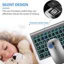 TopMate Wireless Keyboard and Mouse Ultra Slim Combo, 2.4G Silent Compact USB 2400DPI Mouse and Scissor Switch Backlit Keyboard Set, for PC/Laptop/Windows/Mac/Gaming - Gray Black